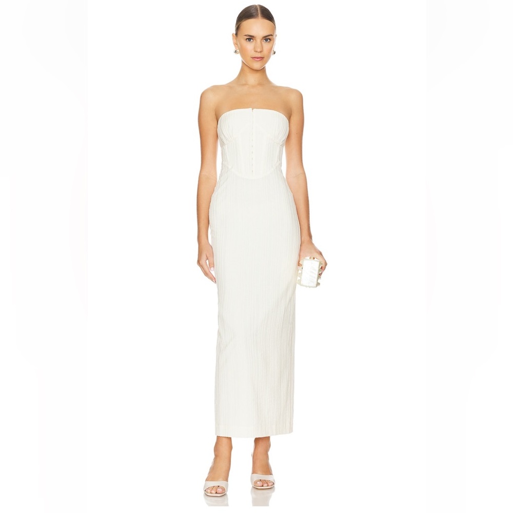 Vista Midi Dress in Light Oat